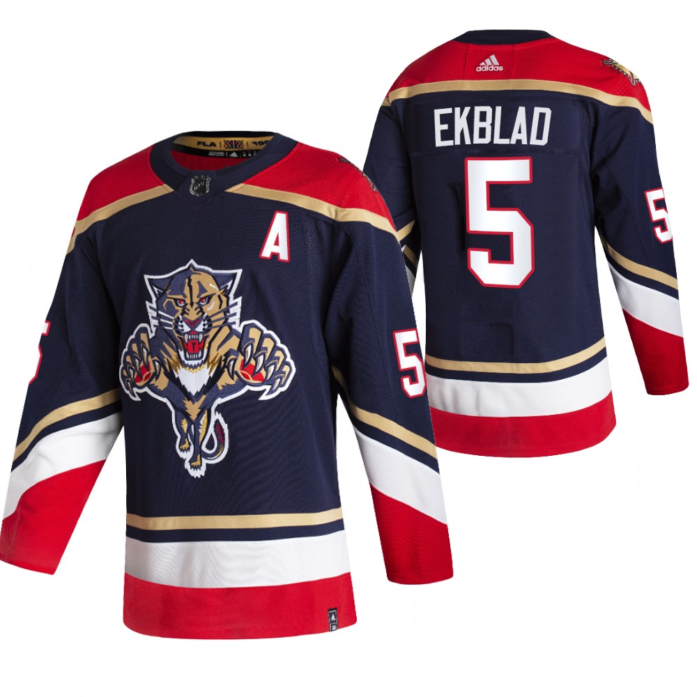 2021 Adidias Florida Panthers #5 Aaron Ekblad Black Men Reverse Retro Alternate NHL Jersey